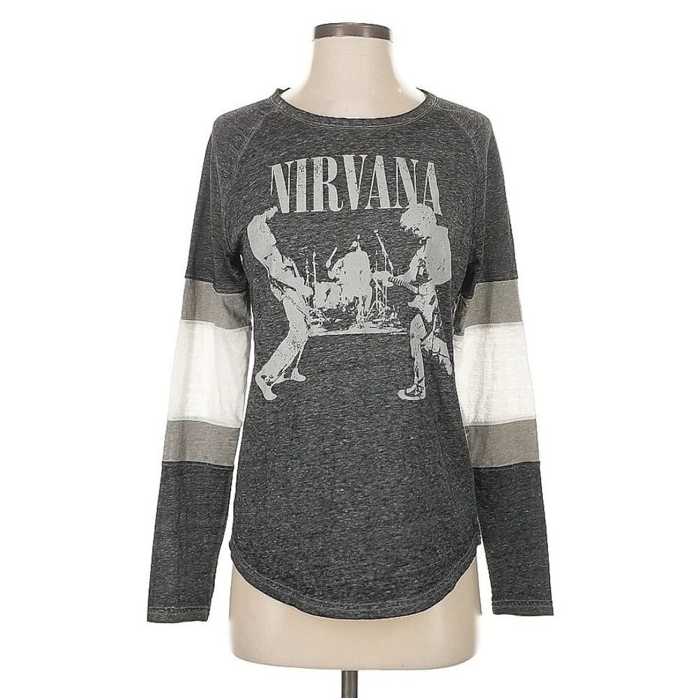 NIRVANA BY LIVE NATION FOR FREE PEOPLE Oversized Shirt Top EUC RARE